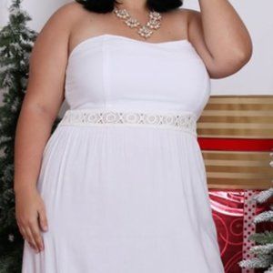 STRAPLESS MAXI DRESS PLUS